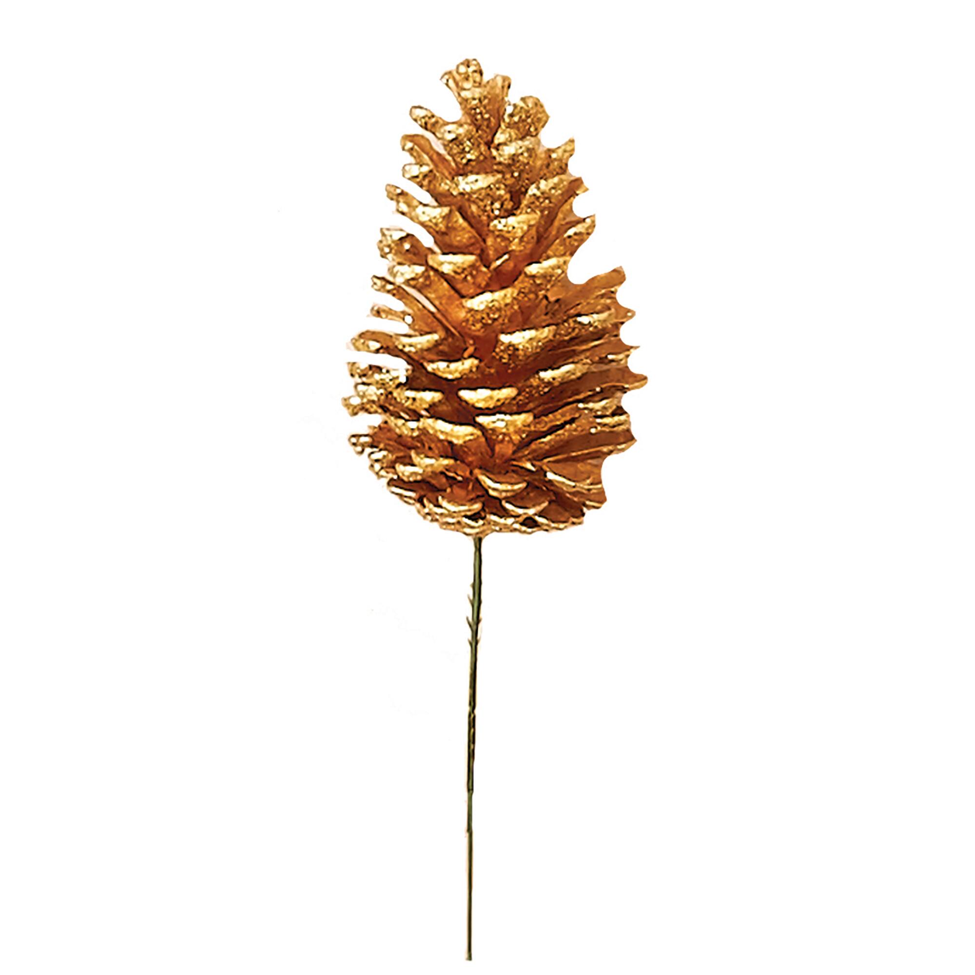 10" Large Gold Pinecone Picks, 72ct.